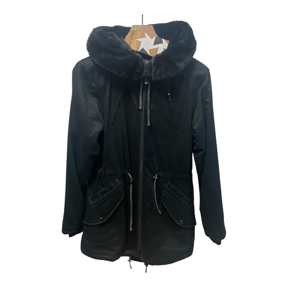 HoodLamb Jackets & Blazers - Hoodlamb Hemp Tailors Women’s Parka in Nightwatch Black Size Medium Vegan
